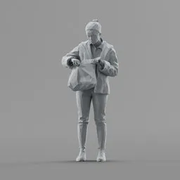 Lowpoly Female Standing