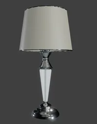 Detailed 3D model of a modern table lamp with a sleek design for Blender rendering.