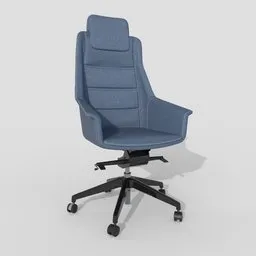Office Chair Blue Fabric