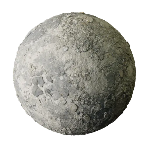 Gray Ground with Cracked Stone Crust