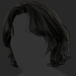 Semi Stylized Medium Curtain Hairstyle