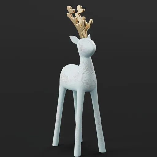 Wooden Deer Figurine