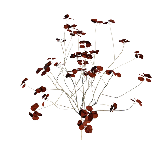Wild Bush with Red Leafs