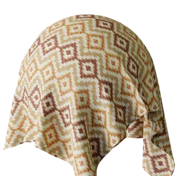 Geometric Orange Embroidery