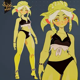 Greeny Anime Elf Stylized Character