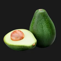 Realistic Avocado 3D Model