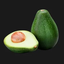 Realistic Avocado 3D Model
