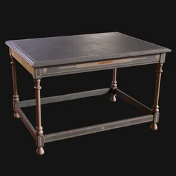 1700s Modest Library Table Black