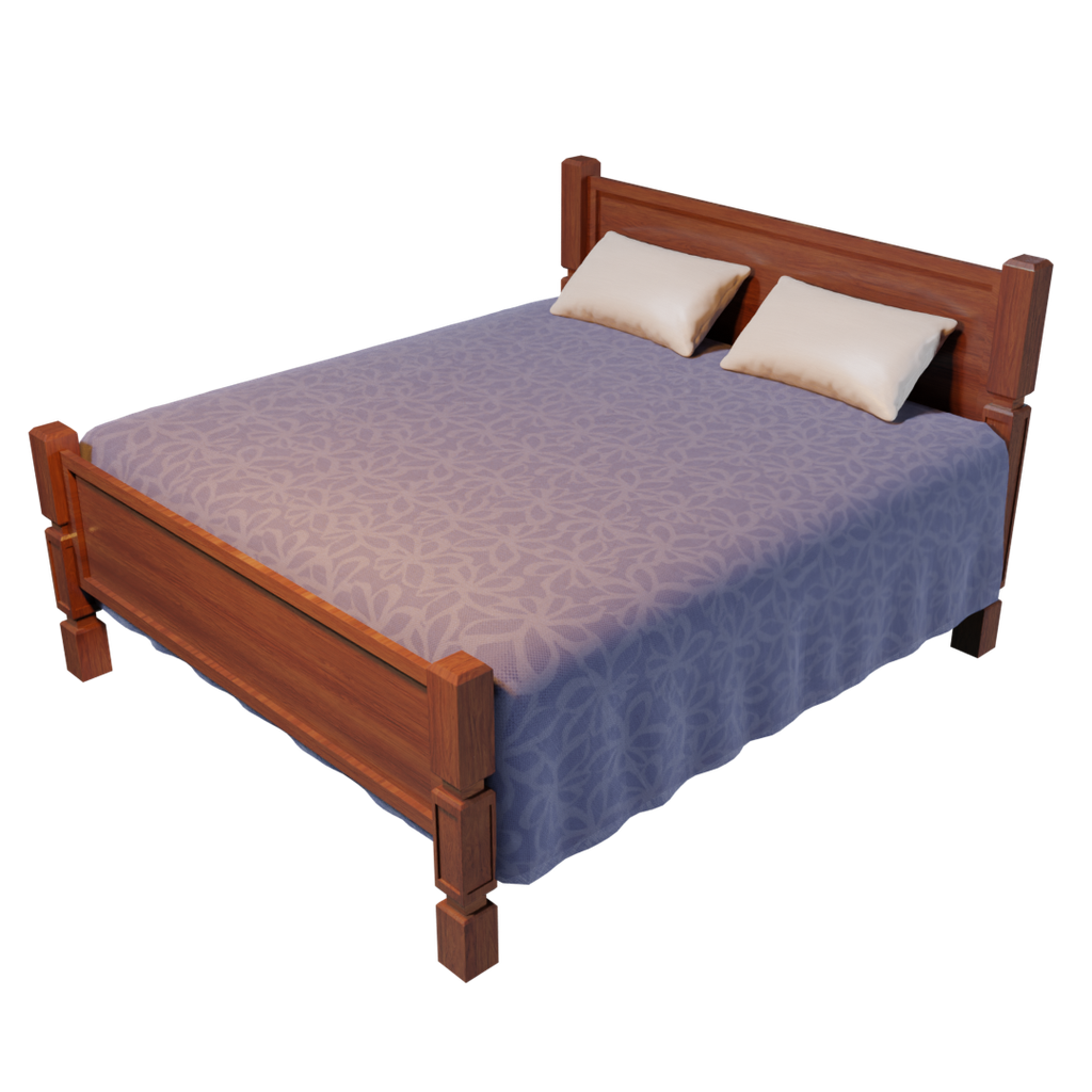King Bed FREE Beds models BlenderKit