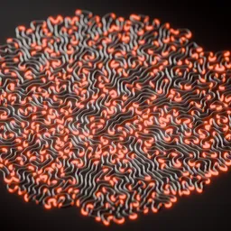Abstract Glowing Neural Maze