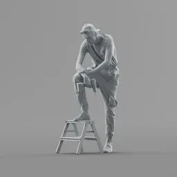 Lowpoly Construction Worker