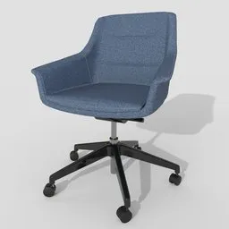 Offcie Chair Blue Fabric