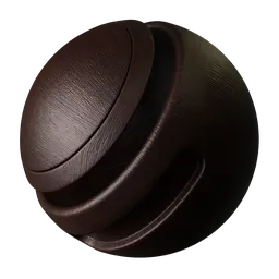 Detailed 2K dark oak wood PBR material for realistic texturing in Blender 3D and other 3D applications.