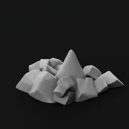 Stylized rock cluster sculpture