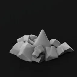 Stylized rock cluster sculpture