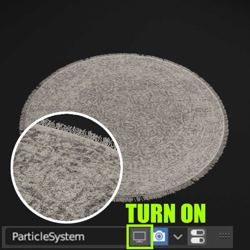 Round Rug Carpets models BlenderKit