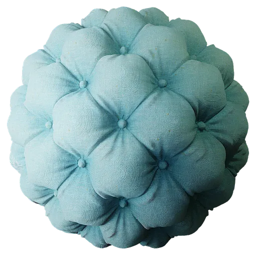 Fabric Deep Buttoning Pale Blue