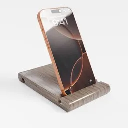 Iphone 17 pro on a phone stand