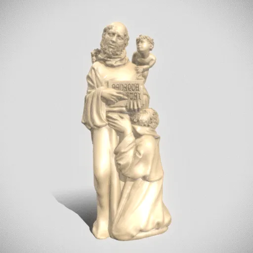 Highly detailed 3D model depicting San Benedetto, ideal for Blender rendering and sculpture reference.