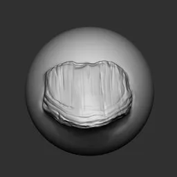 Dragon scale sculpting brush imprint for Blender 3D, detailed reptilian texture tool.