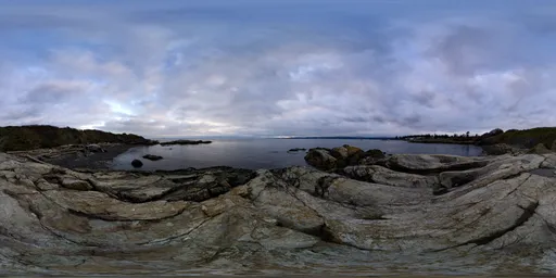 Rocky Ocean Cloudy Sunset