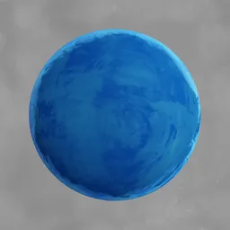 Blue procedural PBR toon shader with textured effect for Blender 3D, versatile for cartoon-style rendering.