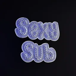 Sexy sub daimond name plate