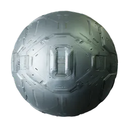 Sci-Fi Metallic Armor Panel