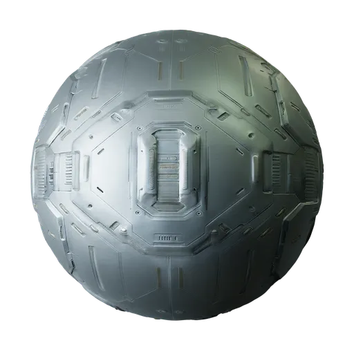Sci-Fi Metallic Armor Panel