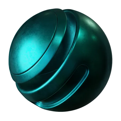 Scratched turquoise/green metal