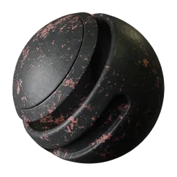 Rusty black painted metal