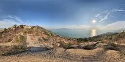 Panoramic view of Hong Kong seascape with natural lighting for 3D scene illumination, featuring 4K texture quality.