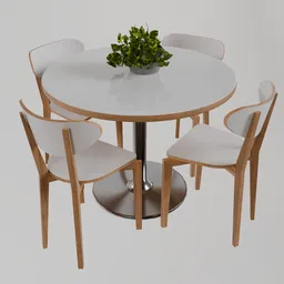 Round dining table