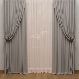 Silver Mist Layered Curtains