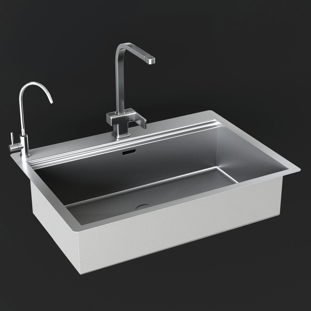 Sink with double faucet | 3D Sink models | BlenderKit