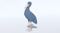 Low Poly Shoebill Stork