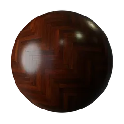 Dark Herringbone Parquet Floor