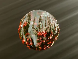 Crystal Ball With Roots And Vegetation