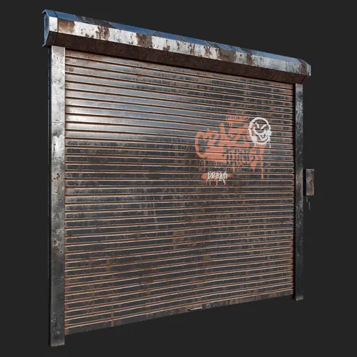 Rustic Weathered Rolling Shutter Door