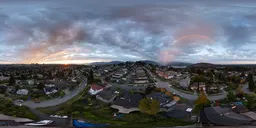 Sunset Sky with Rainbow