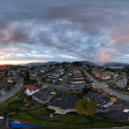 Sunset Sky with Rainbow