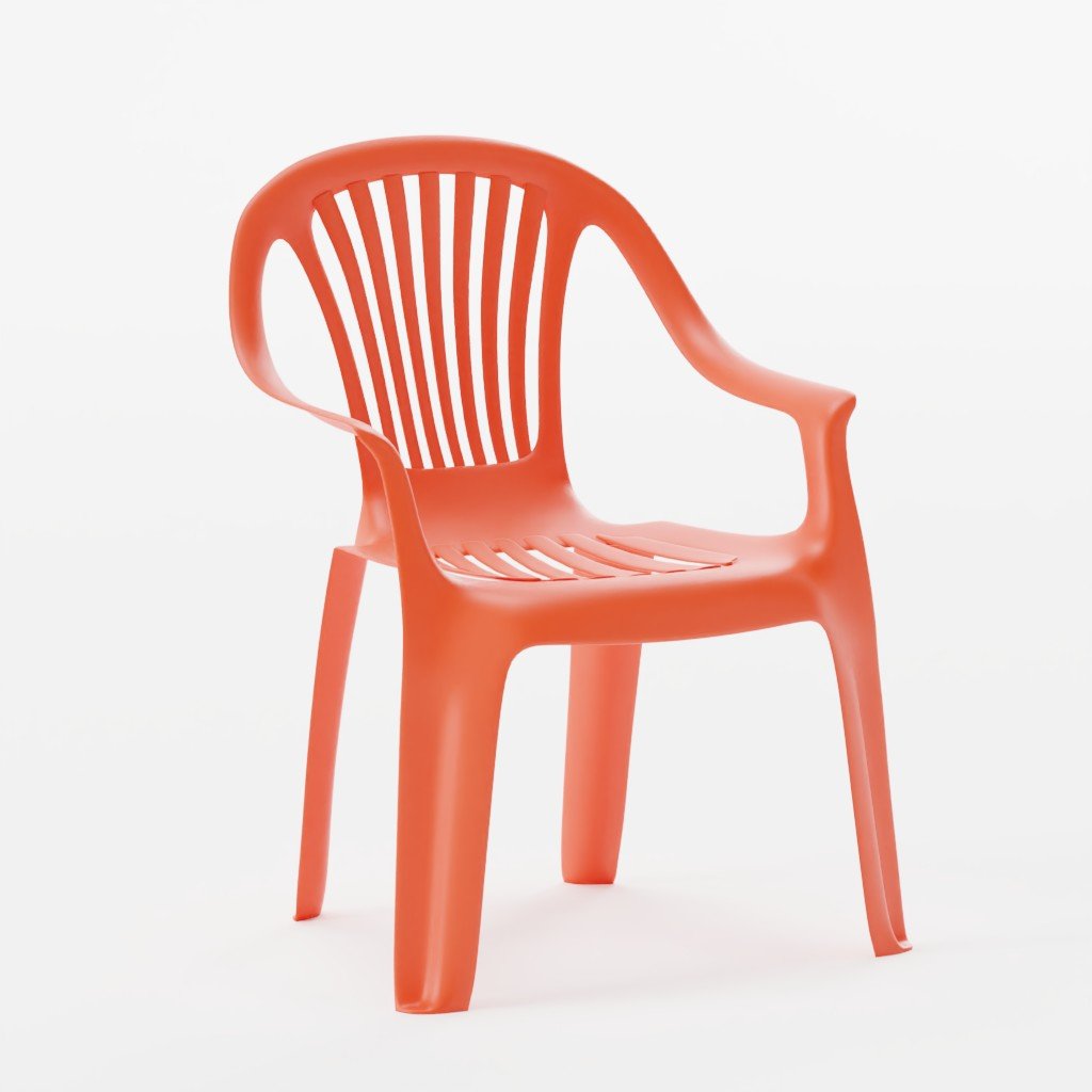Plastic Chair Outdoor Furniture models BlenderKit