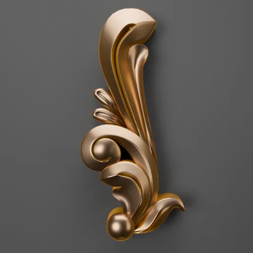 Detailed 3D ornamental trim brush for enhancing Blender scenes, showcasing intricate design and high-quality finish.