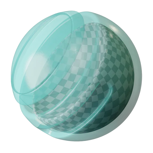 Turquoise Transparent Plastic