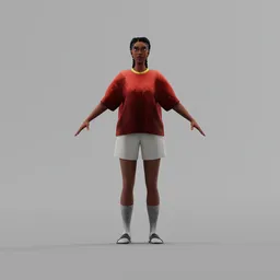 Stylized female character model Abena