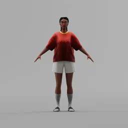 Stylized female character model Abena