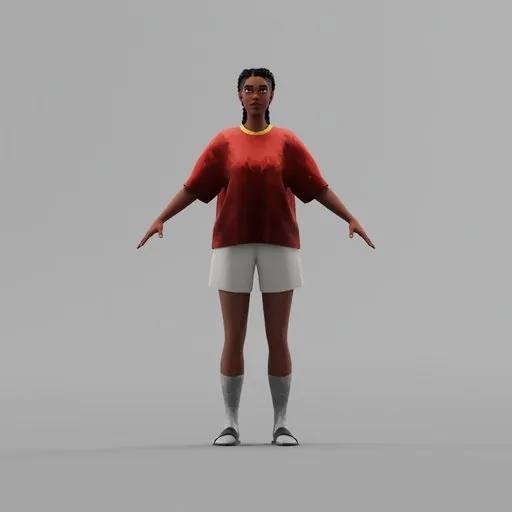 Stylized female character model Abena