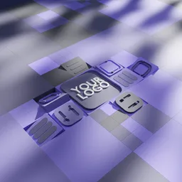 3D Grid Logo Reveal with Modern Blocks