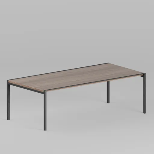 Simple wooden Dining Table - walnut