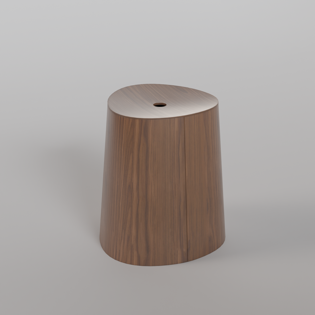 P.O.V. Stool American Valnut W0 | Poufs models | BlenderKit